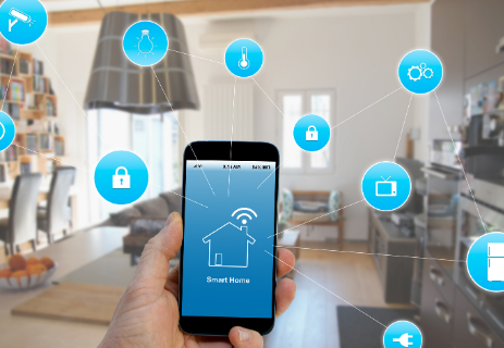 A smartphone showing apps that can make a smart home