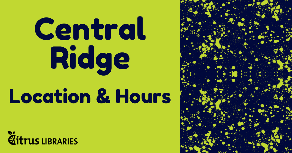 Central Ridge Library Location & Hours - Citrus Libraries