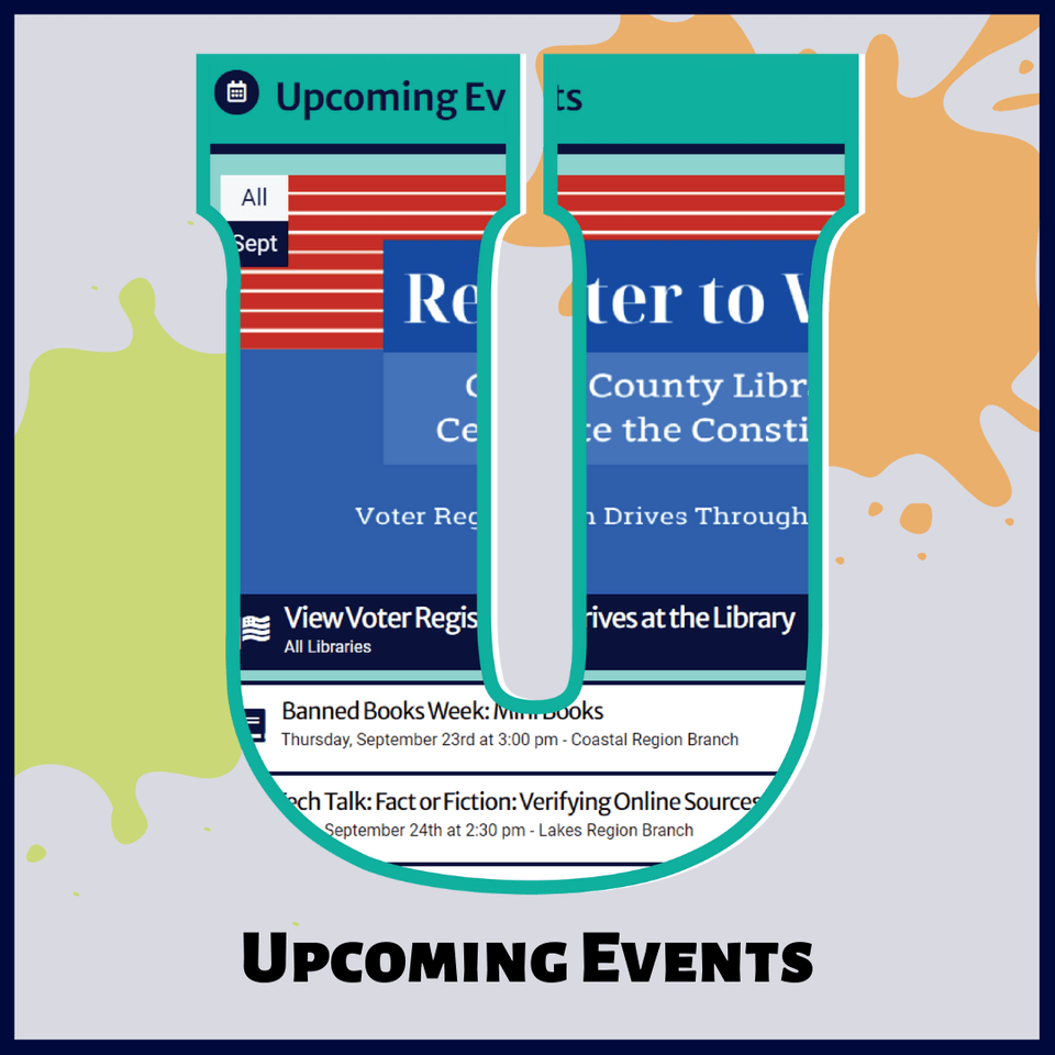 U is for Upcoming Events