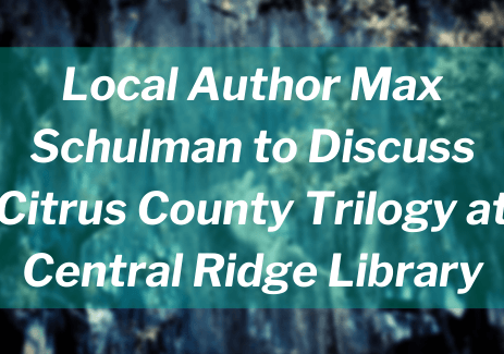 Author Max Schulman at the Central Ridge Library