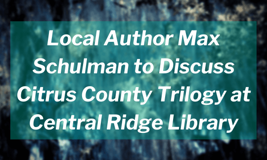 Author Max Schulman at the Central Ridge Library