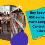 Boy Scout Troop 452 earn reading merit badge at the Central Ridge Library
