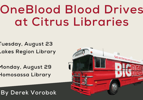 OneBlood Blood Drives at Citrus Libraries