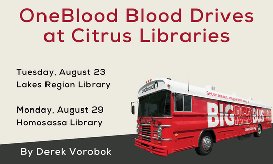 OneBlood Blood Drives at Citrus Libraries