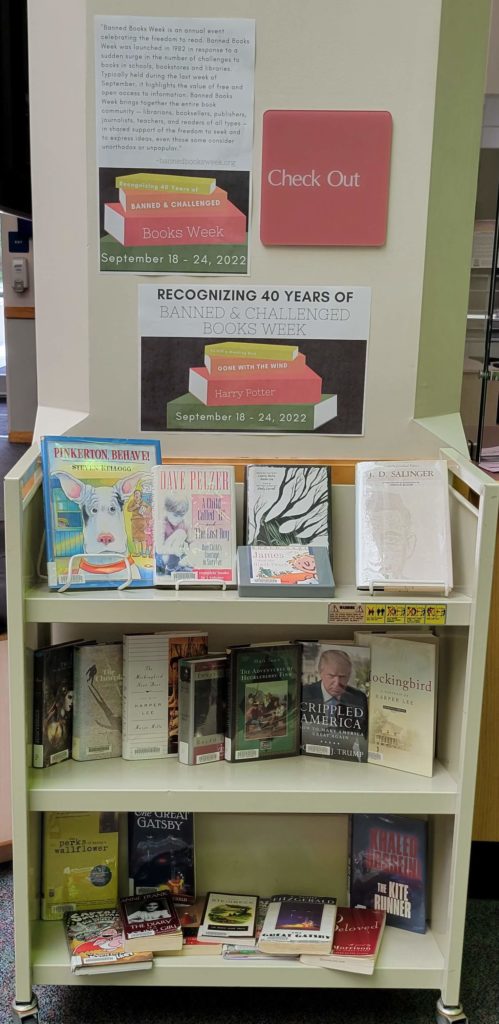 Banned Books Display at the Coastal Region Library