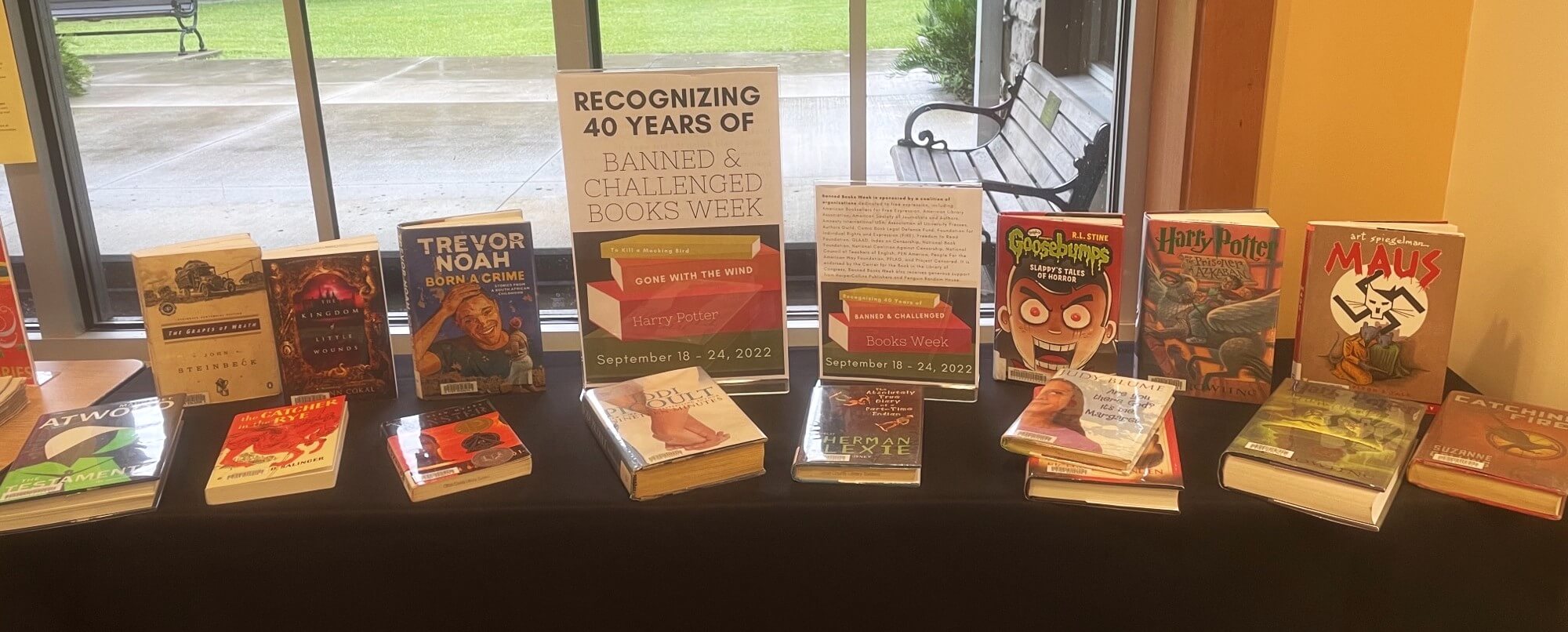 Banned Books Display at the Floral City Library