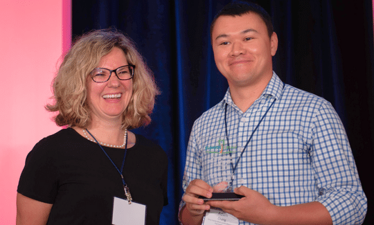 Adam Chang receives the FLA’s 2019 Outstanding New Librarian Award.