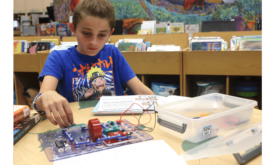 STEM Discovery Kits Now Available at Citrus Libraries Fifth grader Atticus Herrero worked through a roadblock with the snap circuit board included in the “Electricity” themed STEM Discovery Kit.”