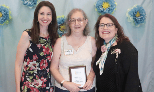 Central Ridge Library Outstanding Volunteer award winner Cynthia Reeser