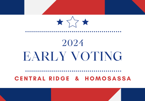 Early Voting March 2024 at Central Ridge and Homosassa Libraries