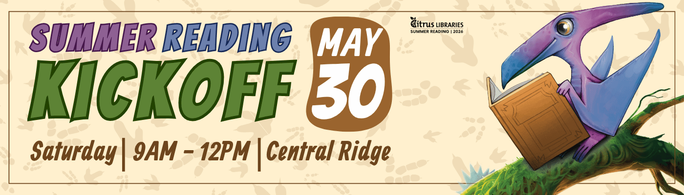 Summer Reading Kickoff on Saturday May 30, at the Central Ridge Library from 9am to 12pm